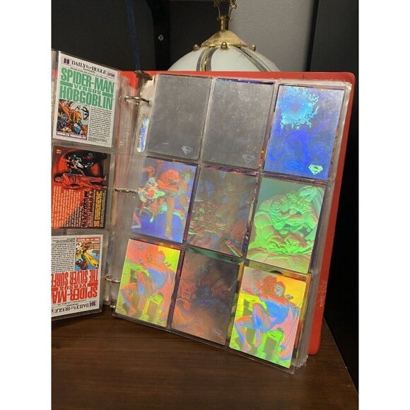 Vintage 90s Marvel Trading Card Binder. Spider-Man, Super man, X-Men Hol… - Picture 10 of 14